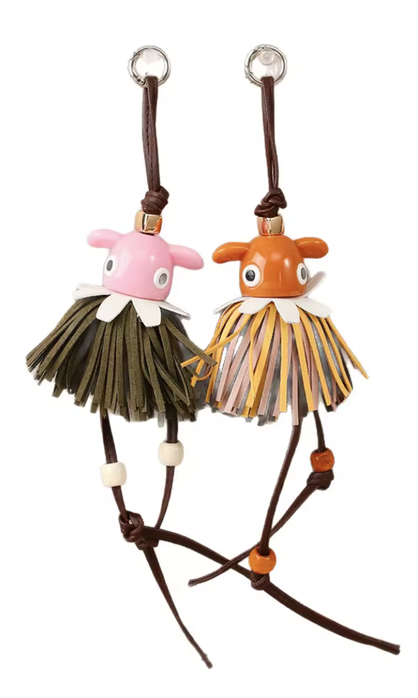 Set of two adorable bag charms