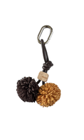 Pompom brown & orange